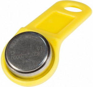 Ключ Touch Memory SB 1990A (желтый) с держателем