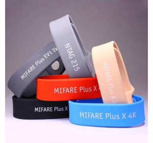 Силиконовый RFID-браслет Mifare Plus EV1 4K, UID 4/7 byte